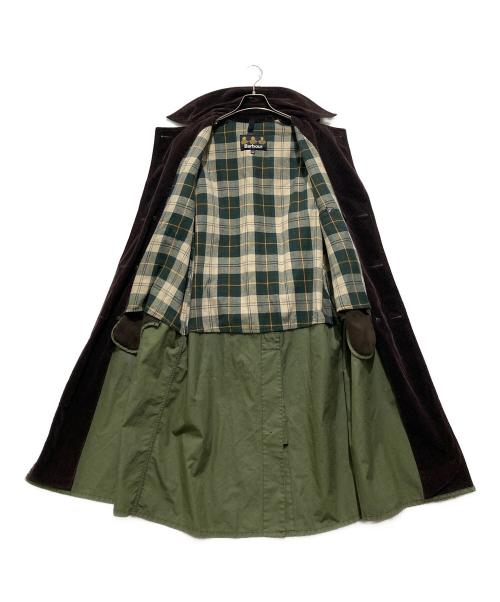 Barbour（バブアー）Barbour (バブアー) URBAN RESEARCH (アーバンリサーチ) 別注コーデュロイ襟トレンチコート グリーン サイズ:34の古着・服飾アイテム