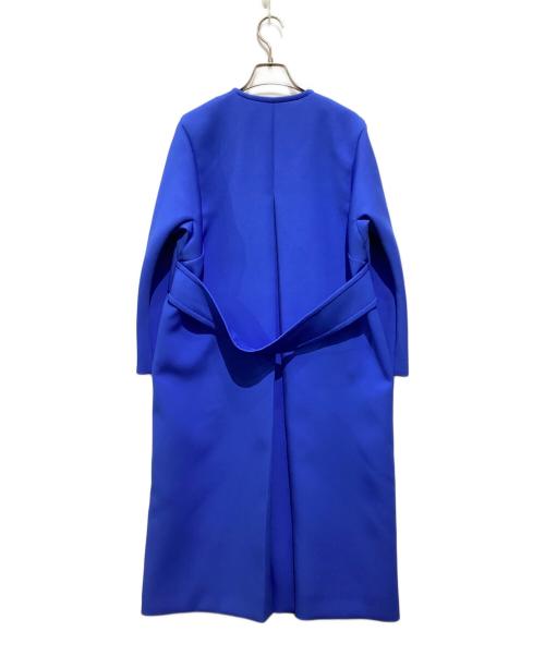 VERMEIL par iena（ヴェルメイユ パー イエナ）VERMEIL par iena (ヴェルメイユ パー イエナ) ノーカラーコート ブルー サイズ:36 未使用品の古着・服飾アイテム