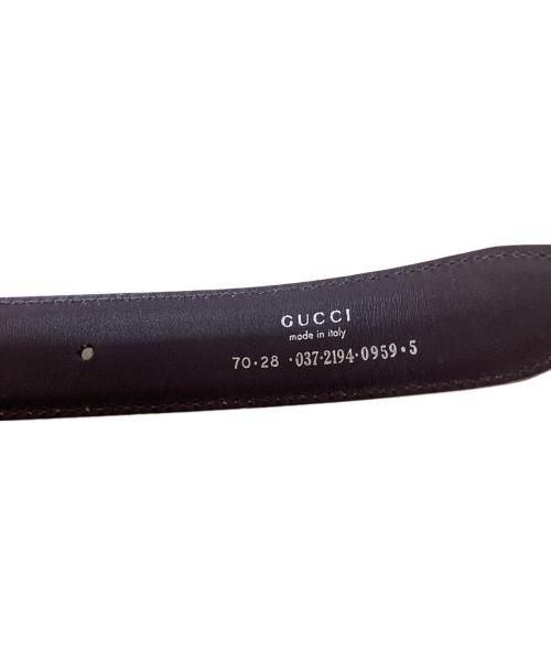 GUCCI（グッチ）GUCCI (グッチ) Gバックルベルト パープルの古着・服飾アイテム