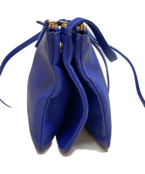 CELINE（セリーヌ）CELINE (セリーヌ) トリオショルダーバッグ ブルーの古着・服飾アイテム