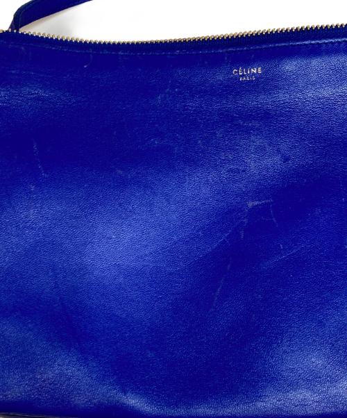 CELINE（セリーヌ）CELINE (セリーヌ) トリオショルダーバッグ ブルーの古着・服飾アイテム