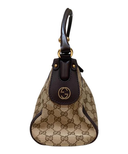 GUCCI（グッチ）GUCCI (グッチ) GGキャンバスワンショルダーバッグ ブラウンの古着・服飾アイテム