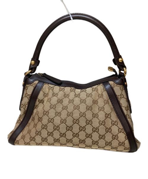 GUCCI（グッチ）GUCCI (グッチ) GGキャンバスワンショルダーバッグ ブラウンの古着・服飾アイテム