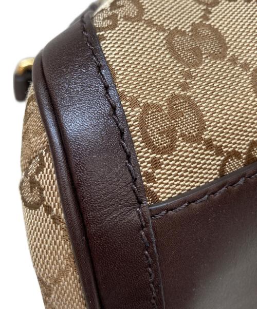 GUCCI（グッチ）GUCCI (グッチ) GGキャンバスワンショルダーバッグ ブラウンの古着・服飾アイテム