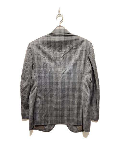五大陸（ゴタイリク）五大陸 (ゴタイリク) チェック2Bスーツ グレー サイズ:34L(AB4)の古着・服飾アイテム