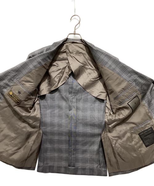 五大陸（ゴタイリク）五大陸 (ゴタイリク) チェック2Bスーツ グレー サイズ:34L(AB4)の古着・服飾アイテム