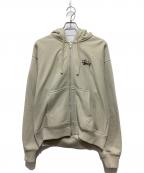 stussyステューシー）の古着「ベーシックプリントジップパーカー」｜グリーン