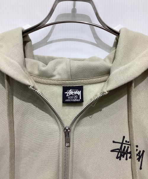 stussy（ステューシー）stussy (ステューシー) ベーシックプリントジップパーカー グリーン サイズ:Mの古着・服飾アイテム