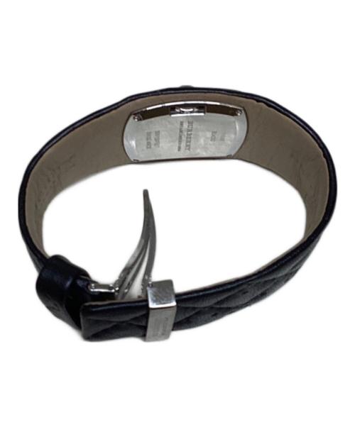 BURBERRY（バーバリー）BURBERRY (バーバリー) ピアノレザーウォッチ/)	Cuff Watch Black Leather RUNNING ブラックの古着・服飾アイテム