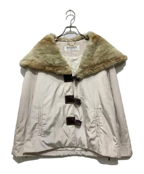 BALMAIN（バルマン）BALMAIN (バルマン) レッキスファーコート ベージュ サイズ:Lの古着・服飾アイテム