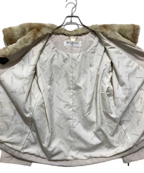 BALMAIN（バルマン）BALMAIN (バルマン) レッキスファーコート ベージュ サイズ:Lの古着・服飾アイテム