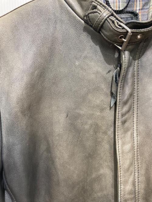 Schott（ショット）Schott (ショット) クラシックレーサーライダースジャケット グリーン サイズ:XLの古着・服飾アイテム