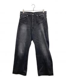 Graphpaper（グラフペーパー）の古着「Selvage Denim Five Pocket Wide Straight Pants」｜ブラック