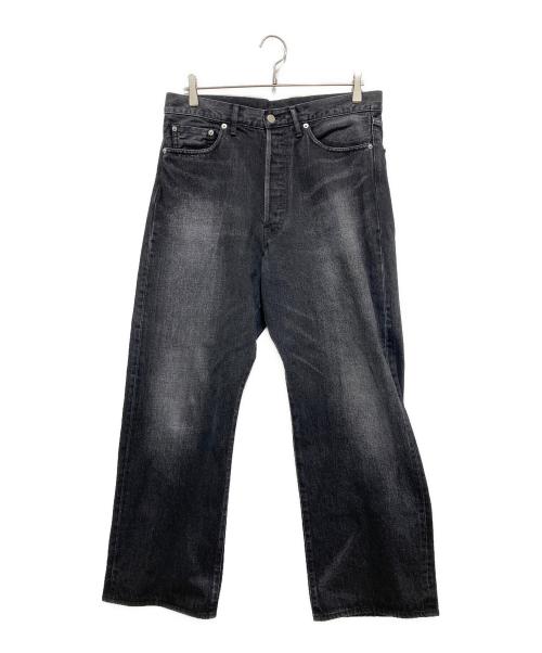 Graphpaper（グラフペーパー）Graphpaper (グラフペーパー) Selvage Denim Five Pocket Wide Straight Pants ブラック サイズ:2の古着・服飾アイテム