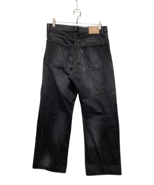 Graphpaper（グラフペーパー）Graphpaper (グラフペーパー) Selvage Denim Five Pocket Wide Straight Pants ブラック サイズ:2の古着・服飾アイテム