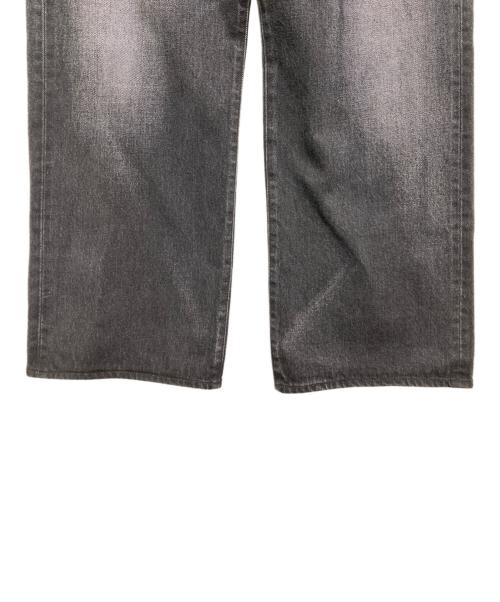 Graphpaper（グラフペーパー）Graphpaper (グラフペーパー) Selvage Denim Five Pocket Wide Straight Pants ブラック サイズ:2の古着・服飾アイテム