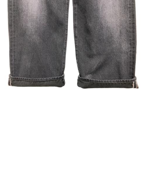 Graphpaper（グラフペーパー）Graphpaper (グラフペーパー) Selvage Denim Five Pocket Wide Straight Pants ブラック サイズ:2の古着・服飾アイテム