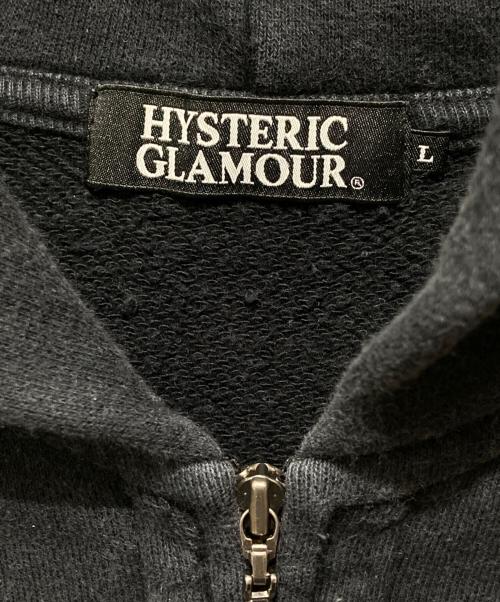 Hysteric Glamour（ヒステリックグラマー）Hysteric Glamour (ヒステリックグラマー) ヒスガール ジップアップパーカー ブラック サイズ:Lの古着・服飾アイテム