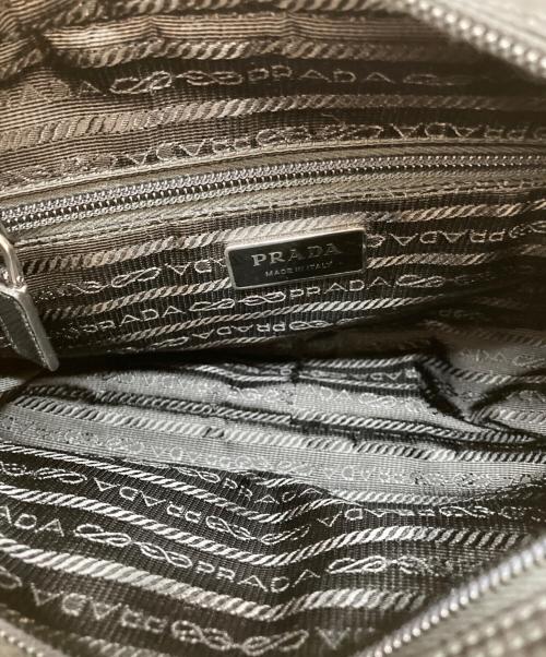 PRADA（プラダ）PRADA (プラダ) Re-nylon Xサフィアーノレザー ショルダーバッグ ブラックの古着・服飾アイテム