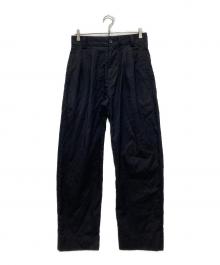 MARGARET HOWELL×FOXBROTHERS（マーガレットハウエル）の古着「26ss SUMMER WOOL TROUSERS / スラックス」｜ブラック
