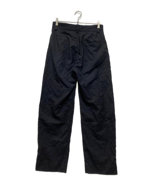 MARGARET HOWELL（マーガレットハウエル）MARGARET HOWELL (マーガレットハウエル) FOXBROTHERS 26ss SUMMER WOOL TROUSERS / スラックス ブラック サイズ:Ｓの古着・服飾アイテム