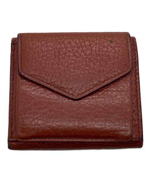 Maison Margiela（メゾンマルジェラ）Maison Margiela (メゾンマルジェラ) 4ステッチ ミニウォレット2つ折り財布 ブラウン サイズ:OneSizeの古着・服飾アイテム