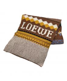 LOEWE（ロエベ）の古着「コラボウールブレンドマフラー」｜ブラウン