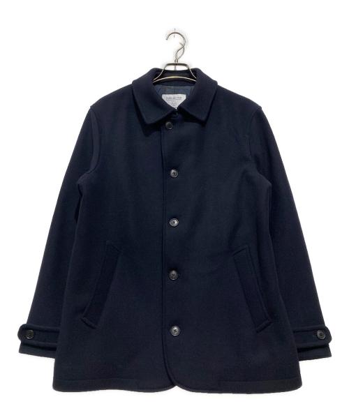 SHIPS any（シップスエニィ）SHIPS any (シップスエニィ) PURE WOOL MELTON シングル Pコート ネイビー サイズ:Lの古着・服飾アイテム