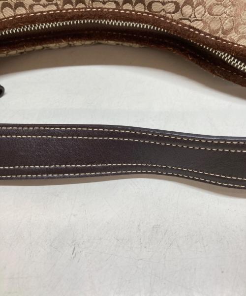 COACH（コーチ）COACH (コーチ) ミニシグネチャーワンショルダーバッグ ベージュの古着・服飾アイテム