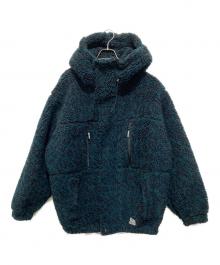 WACKO MARIA（ワコマリア）の古着「21AW レオパードボアフリースフーデッドジャケット/	21AW LEOPARD BOA FLEECE HOODED JACKET」｜グリーン