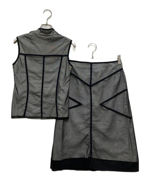 VIVIENNE TAM（ヴィヴィアンタム）VIVIENNE TAM (ヴィヴィアンタム) セットアップパワーネット レイヤードノースリーブカットソー ブラックの古着・服飾アイテム