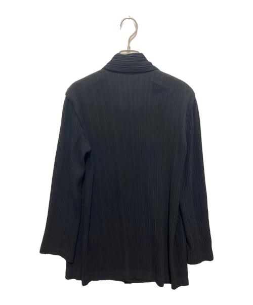 ISSEY MIYAKE（イッセイミヤケ）ISSEY MIYAKE (イッセイミヤケ) プリーツシャツジャケット ブラック サイズ:Mの古着・服飾アイテム