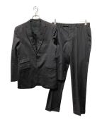 BLACK LABEL CRESTBRIDGEブラックレーベル クレストブリッジ）の古着「2ピースストライプセットアップスーツ」｜ブラック