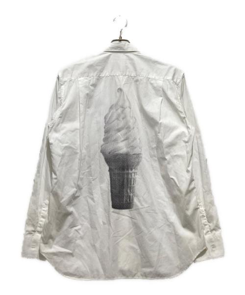 COMME des GARCONS SHIRT（コムデギャルソンシャツ）COMME des GARCONS SHIRT (コムデギャルソンシャツ) ソフトクリームバックプリント シャツ ホワイト サイズ:XSの古着・服飾アイテム