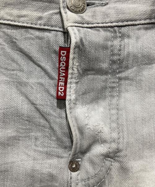DSQUARED2（ディースクエアード）DSQUARED2 (ディースクエアード) セクシーツイスト ダメージ加工デニム / Sexy Twist グレー サイズ:42の古着・服飾アイテム