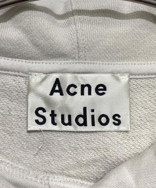 Acne studios（アクネ ストゥディオズ）ACNE STUDIOS (アクネ ストゥディオズ) 洗剤パッケージ布パッチオーバーサイズスウェットパーカー ホワイト サイズ:xxsの古着・服飾アイテム