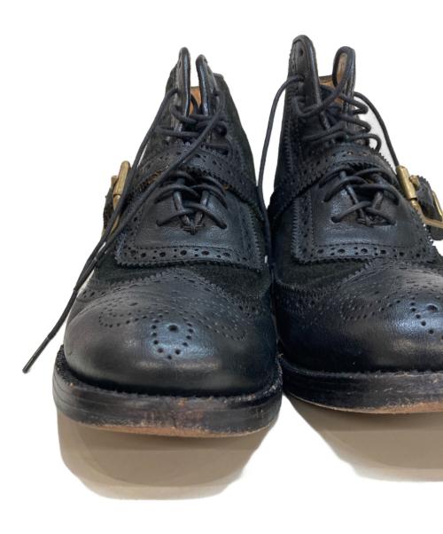 YUKETEN（ユケテン）YUKETEN (ユケテン) BEAMS BOY (ビームスボーイ) Sierra Wingtip Boots ブラック サイズ:4.5Dの古着・服飾アイテム