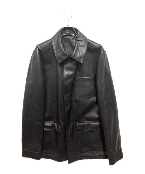 dunhill（ダンヒル）dunhill (ダンヒル) レザーコート ブラウン サイズ:Mの古着・服飾アイテム