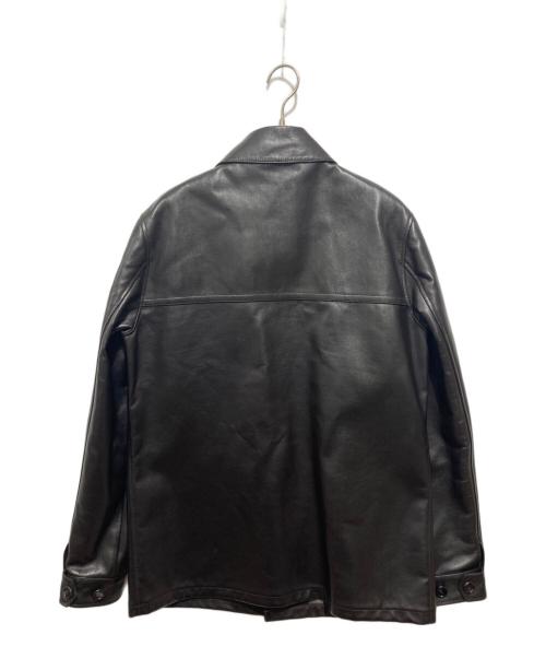 dunhill（ダンヒル）dunhill (ダンヒル) レザーコート ブラウン サイズ:Mの古着・服飾アイテム