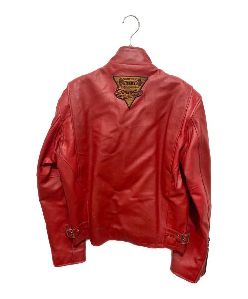 TEDMAN（テッドマン）TEDMAN (テッドマン) レザージャケット レッド サイズ:38の古着・服飾アイテム