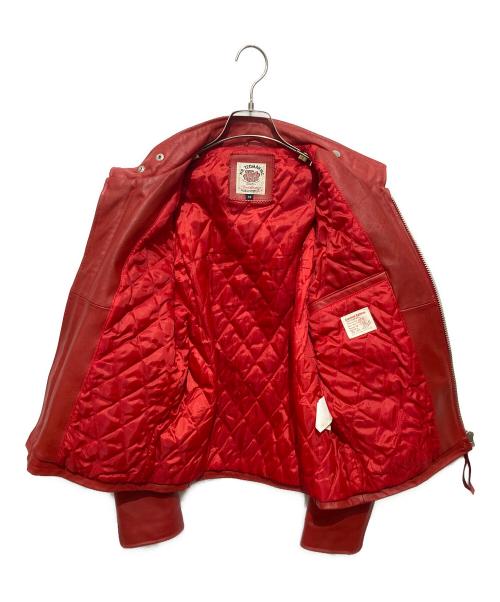 TEDMAN（テッドマン）TEDMAN (テッドマン) レザージャケット レッド サイズ:38の古着・服飾アイテム