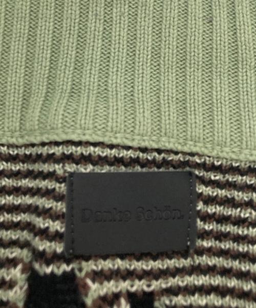 DANKE SCHON（ダンケ シェーン）DANKE SCHON (ダンケ シェーン) カモニットドライバーズニット グリーン サイズ:Lの古着・服飾アイテム