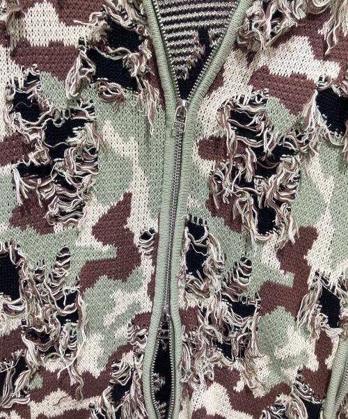 DANKE SCHON（ダンケ シェーン）DANKE SCHON (ダンケ シェーン) カモニットドライバーズニット グリーン サイズ:Lの古着・服飾アイテム