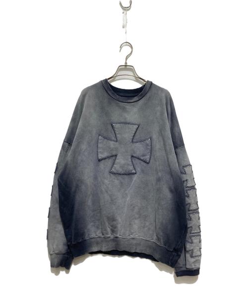 DANKE SCHON（ダンケ シェーン）Danke schon (ダンケ シェーン) SPRAY PIGMENT SWEAT CREWNECK / フェード加工スウェット サイズ:Lの古着・服飾アイテム