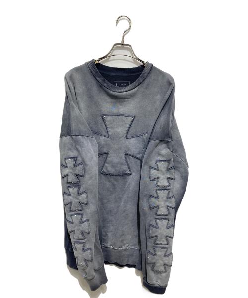 DANKE SCHON（ダンケ シェーン）Danke schon (ダンケ シェーン) SPRAY PIGMENT SWEAT CREWNECK / フェード加工スウェット サイズ:Lの古着・服飾アイテム