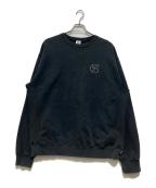 THE BLACK EYE PATCHブラックアイパッチ）の古着「RHINESTONE B EMBLEM CREW SWEAT スウェット」｜ブラック