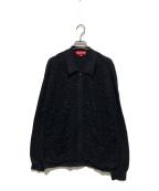 SUPREMEシュプリーム）の古着「25SSCrochet Zip Cardigan/クロシェットジップカーディガン」｜ブラック