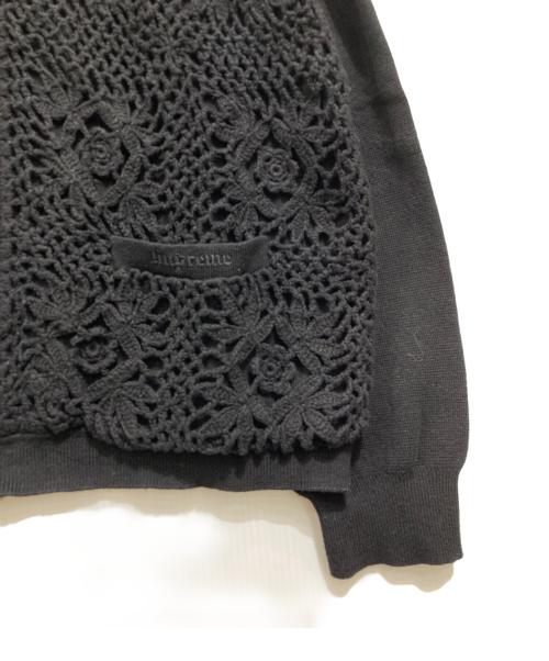 SUPREME（シュプリーム）Supreme (シュプリーム) 25SSCrochet Zip Cardigan/クロシェットジップカーディガン ブラック サイズ:Lの古着・服飾アイテム