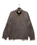 maison kitsuneメゾンキツネ）の古着「RIBBED PULLOVER ハイネックニット /  DM00511KT1006」｜グレー