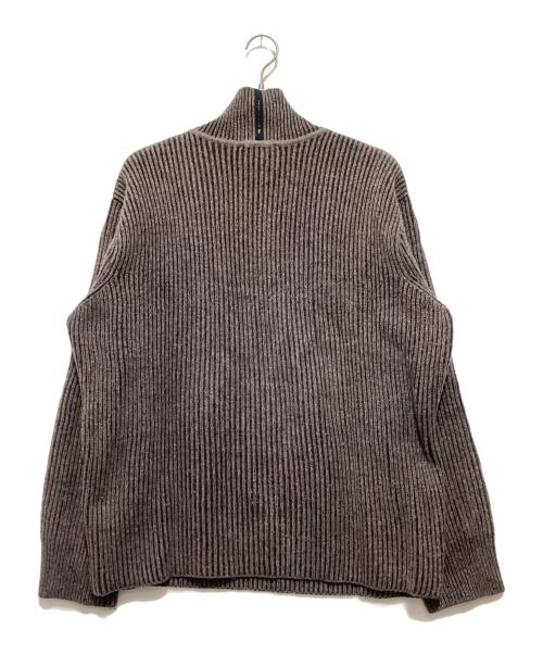 maison kitsune（メゾンキツネ）MAISON KITSUNE (メゾンキツネ) RIBBED PULLOVER ハイネックニット /  DM00511KT1006 グレー サイズ:Lの古着・服飾アイテム